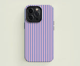 Purple & Pink Striped Phone Case – Bold Candy Stripe Aesthetic